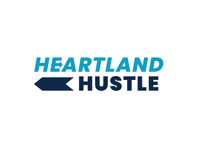 Heartland Hustle Logo Concept 5 - Final arrow arrows heartland heavy font hustle logo midwest midwestern movement speed time