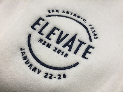 Elevate Embroidery elevate embroidery logo national sales meeting sales meeting