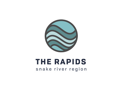 The Rapids Logo Vs3 logo minimalism rapids region sales sales team snake river thick lines water white water rapids
