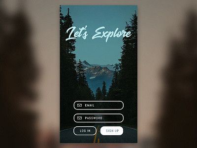 Daily UI 001 - Sign Up daily ui daily ui 001 explore log in mountains nature sign up ui ui design