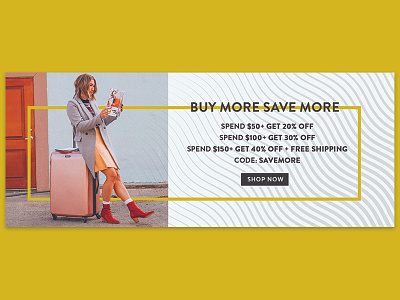 American Tourister - Buy More Save More desktop desktop hero fashion hero luggage travel ui ui design website hero