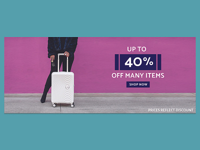 American Tourister - 40% off Sale american tourister ecommerce header hero homepage hero samsonite ui ui design website