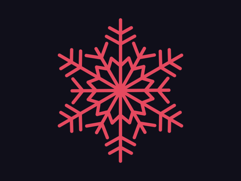 Snowflake animation christmas flat gif illustration motion newyear snow snowflake