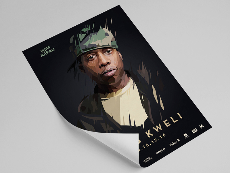 Kiff Poster print illustration mock up man portrait talib kweli rap concert poster design graphic design poster