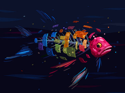 Magic fish book illustration fish illustration sea underwater