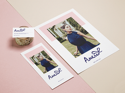 Concept for Amelie women's clothing store branding business cards clothing store concept design freelancer graphic design logo simple textiles typography ui ux visualization web women