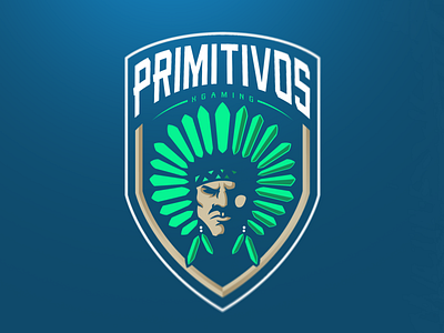 Logo Gaming Primitivos branding cartão de visitas moderno design graphic design illustration logo sports vector