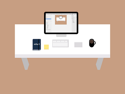 My Desk desk illustration workspace
