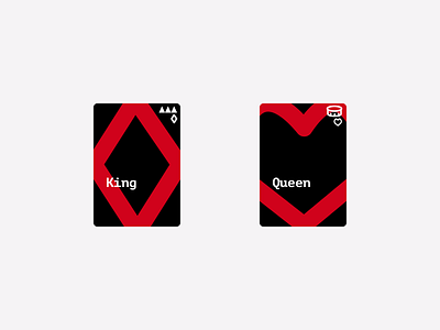 Mono Playing Cards card cards club deck diamond heart king playing queen spade
