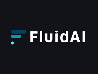 New logo mark for FluidAI.co. Catch their ICO coming soon! crypto dark f ico lettermark logo ui ux wordmark