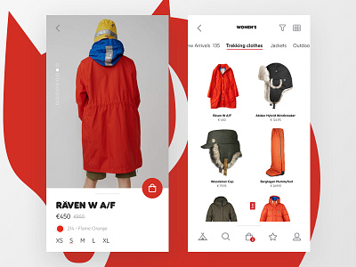 Outdoor clothing and equipment store app - Fjällräven