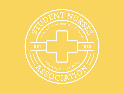 Student Nurses Association Logo badge branding flat health lines logo nursing rebrand ucf