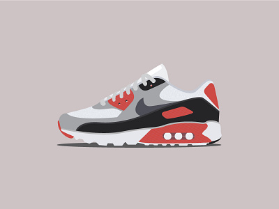 Nike Air Max air max shoe illustration shoe flat illustration love nike thick lines vector