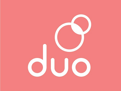 Duo logo branding flat hand lettering packaging