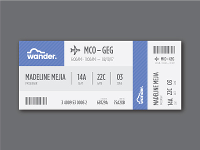 Wander Boarding Pass