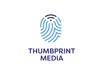 Thumbprint Media brand identity logo mark media social media design vector