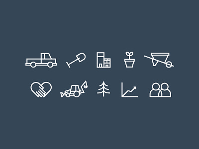 Landscaping Icon Set