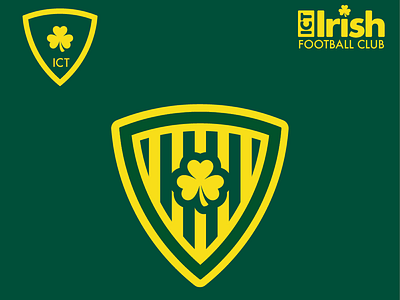ICT Irish 316 adobe illustrator badge branding design football club garner green ict irish kansas logo logo design logodesign lucky shamrock shield soccer soccer club wichita