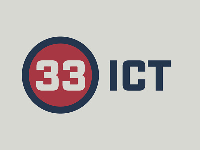 33 ICT Logo 33 adobe illustrator badge branding company create design ict innovate kansas logo number shield sports thirty three transform wichita