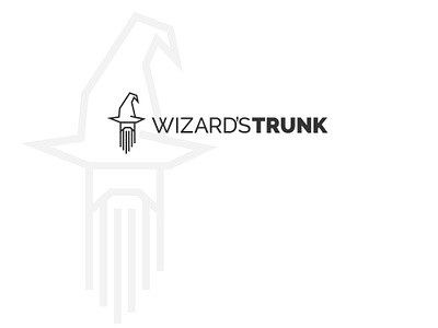 Wizard's Trunk Concept Logo adobe illustrator beard branding design garner hat illustration logo logo design logodesign magic trunk wizard