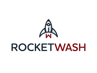 Rocket Wash Concept adobe illustrator brand branding car car wash design flame logo rocket space space ship