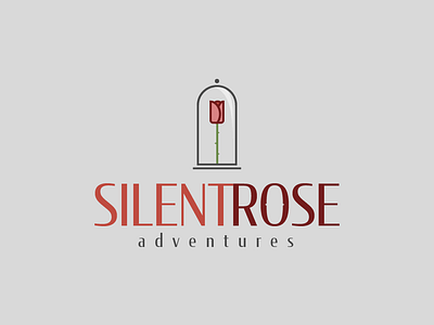 Silent Rose Adventures Concept adventures design flower glass illustrator logo logo design red rose silent