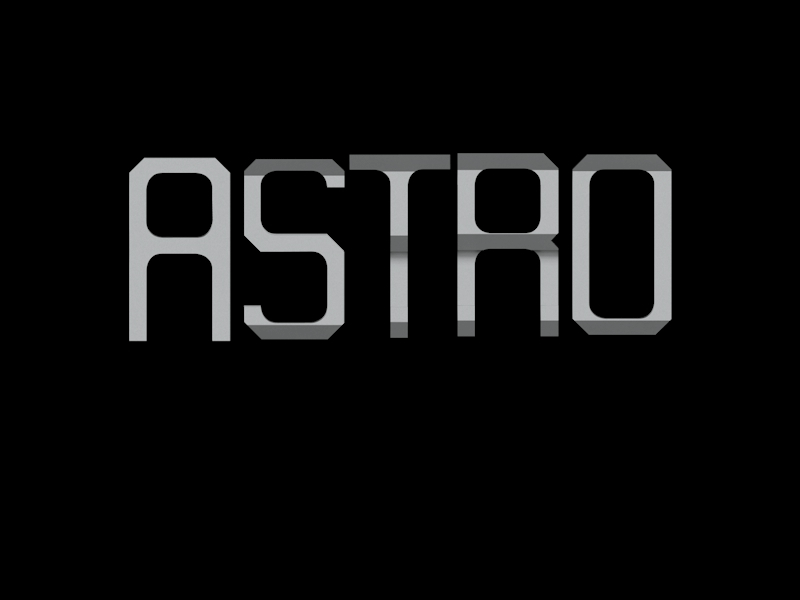 Astro Rosso in 3D space 3d adobe animation cinema4d design font loop typeface typography