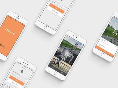 Concept mobile app screens concept design interface ios sport trainer ui user ux