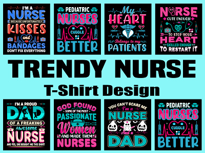 Trendy Nurse T-Shirt Design