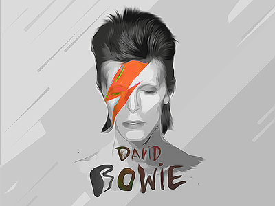 David Bowie bowie david davidbowie fanart illustration rip stardust ziggy ziggystardust