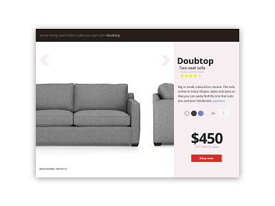 Product information Card button interface media ui ux