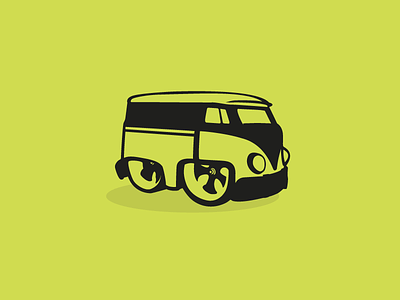 Hot Wheels Van illustration logo mascot van vw