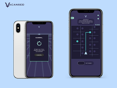 Vacansee High-Fidelity Screens (Capstone Project) app mobile parking ui