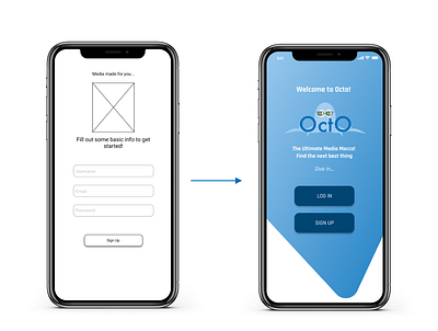 Wireframe to High Fidelity app design mobile product