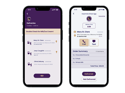 Mobile Delivery Product (Insomnia Cookies) app branding design figma forhire mobile product prototype ui ux