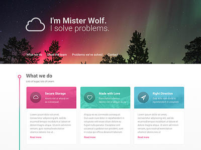 Mr. Wolf Bootstrap Template bespoke bootstrap design homepage left one page simple template ui website