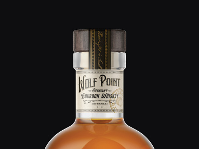 Wolf Point Top label bottle bourbon distillery hand-drawn illustration label organic packaging packagingdesign rustic sophisticated victorian vintage whiskey