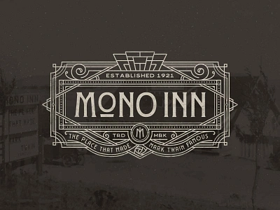 Mono Inn artdeco artdecologo branding design graphicdesign hand drawn lineart luxury organic retro retrologo sophisticated vintage vintagelogo