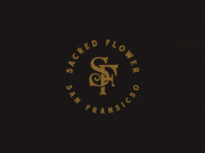 SF monogram monogram rustic san francisco vintage