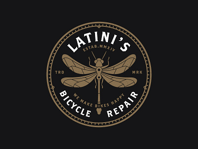 Latini's bicycle repair bicycle dragonfly repair retro rustic vintage