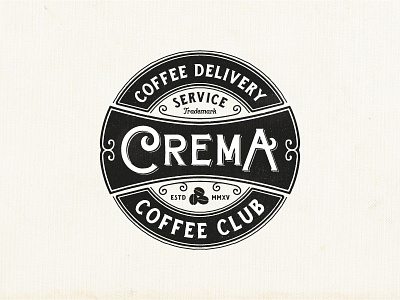 Crema coffee club coffee retro rustic vintage