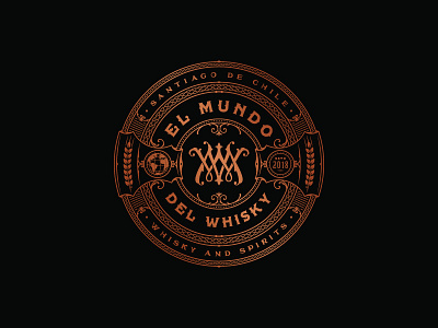 El Mundo art deco detailed distillery luxury sophisticated vintage whiskey