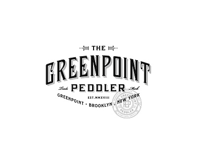 Greenpoint Peddler Lettering art-deco brooklyn luxury sophisticated typography vintage
