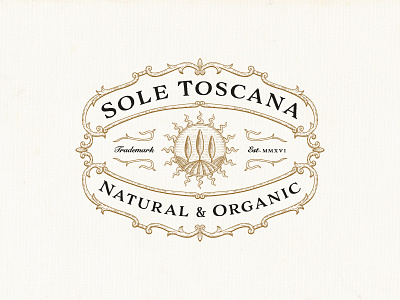 Sole Toscana cosmetics farm hand drawn illustration luxury natural organic ornaments sophisticated victorian vintage vintage modern