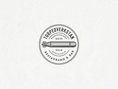 Torpedverkstain Stamp bar design hand drawn illustration logo organic restaraunt rustic sophisticated vintage vintage modern