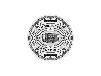 California Street Cannabis Co badge branding cannabis branding cannabis co cannabis logo hand drawn illustration logo luxury organic rustic sophisticated vintage vintage modern