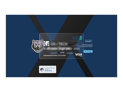 Glassmorphic Debit Card Design Variant - Victory Ogheneruemu