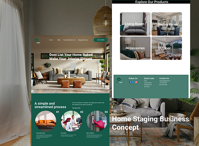 Home Staging Business Landing Page branding web design website