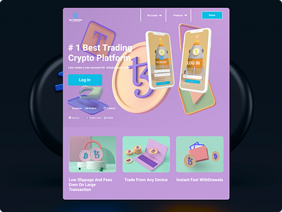 Crypto Platform Landing Page Design