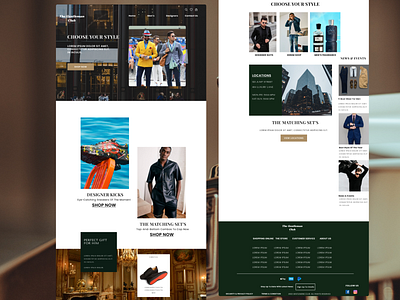 Gentlemen Club E-commerce Store design e commerce web design website